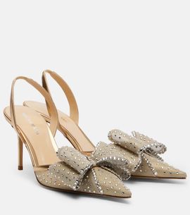 Mach & Mach Mach & Mach Le Cadeau 85 mesh slingback pumps