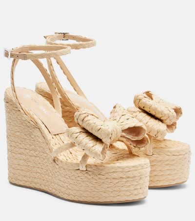 Mach & Mach Mach & Mach Le Cadeau raffia espadrille wedges