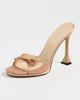 MACH & MACH MACH & MACH Little Plateau Satin Mules Golden Brown - 2