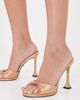 MACH & MACH MACH & MACH Little Plateau Satin Mules Golden Brown - 3