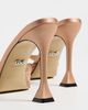 MACH & MACH MACH & MACH Little Plateau Satin Mules Golden Brown - 4