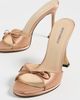 MACH & MACH MACH & MACH Little Plateau Satin Mules Golden Brown - 5