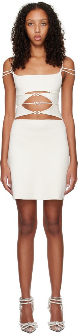 MACH & MACH MACH & MACH Off-White Matilde Minidress