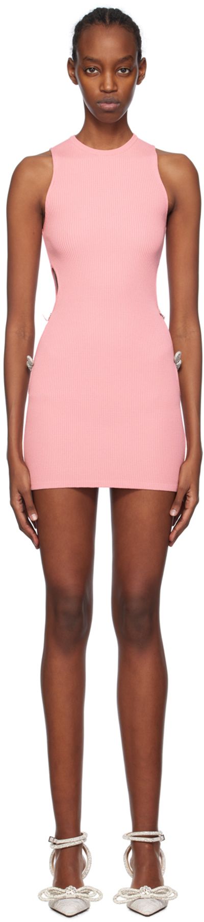 MACH & MACH MACH & MACH Pink Crystal-Cut Minidress