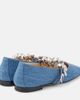 Mach & Mach Mach & Mach Puffy Heart denim Mary Jane flats - 2