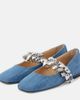 Mach & Mach Mach & Mach Puffy Heart denim Mary Jane flats - 4