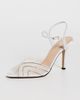 MACH & MACH MACH & MACH Rainbow Trim Satin Sandals White - 2