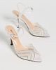 MACH & MACH MACH & MACH Rainbow Trim Satin Sandals White - 5