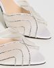 MACH & MACH MACH & MACH Rainbow Trim Satin Sandals White - 6