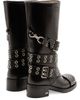 Mach & Mach Women's Buckle Vintage Leather Combat Boots - 3