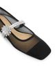 Mach & Mach Women's Lotus Flower Jewelled Mesh Ballet Flats - 5