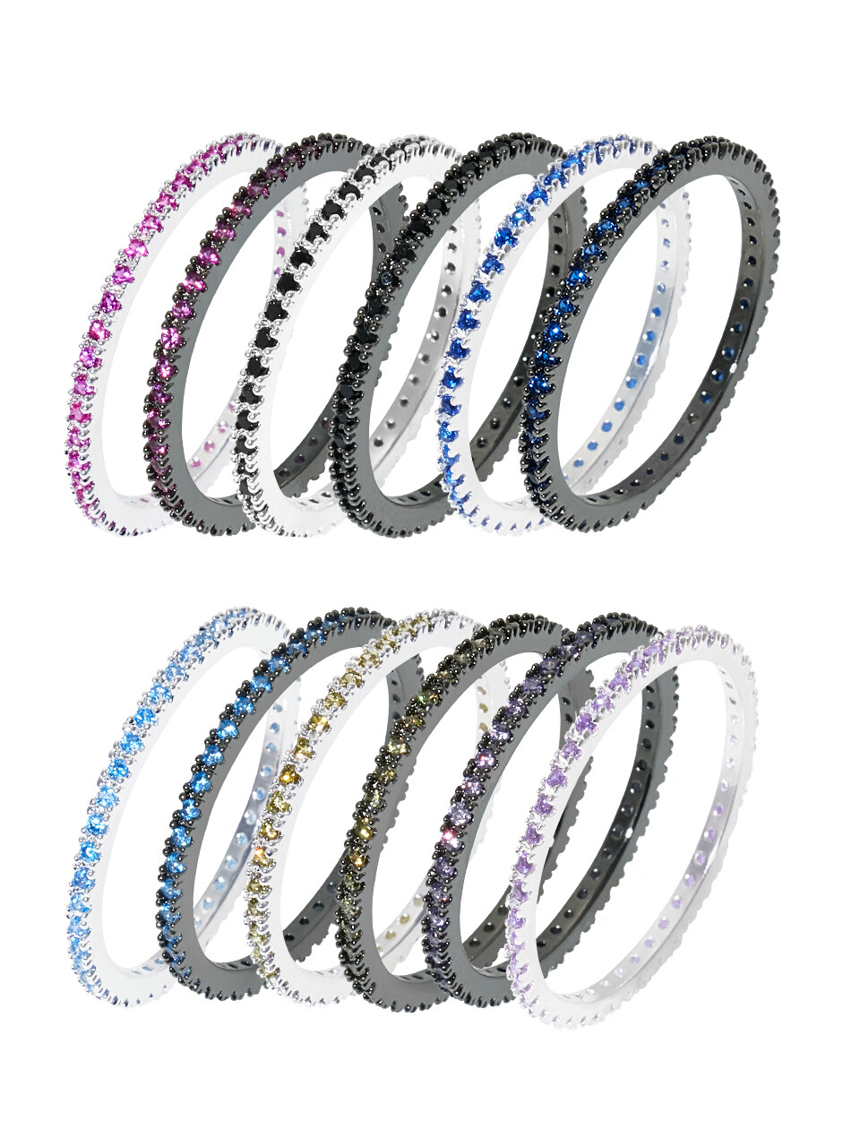 MACIER 1MM Tennis Ring - 12 Colors