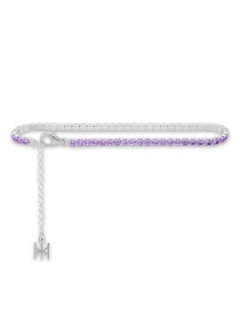 MACIER [S925] Violet Mini Tennis Bracelet (White Silver)