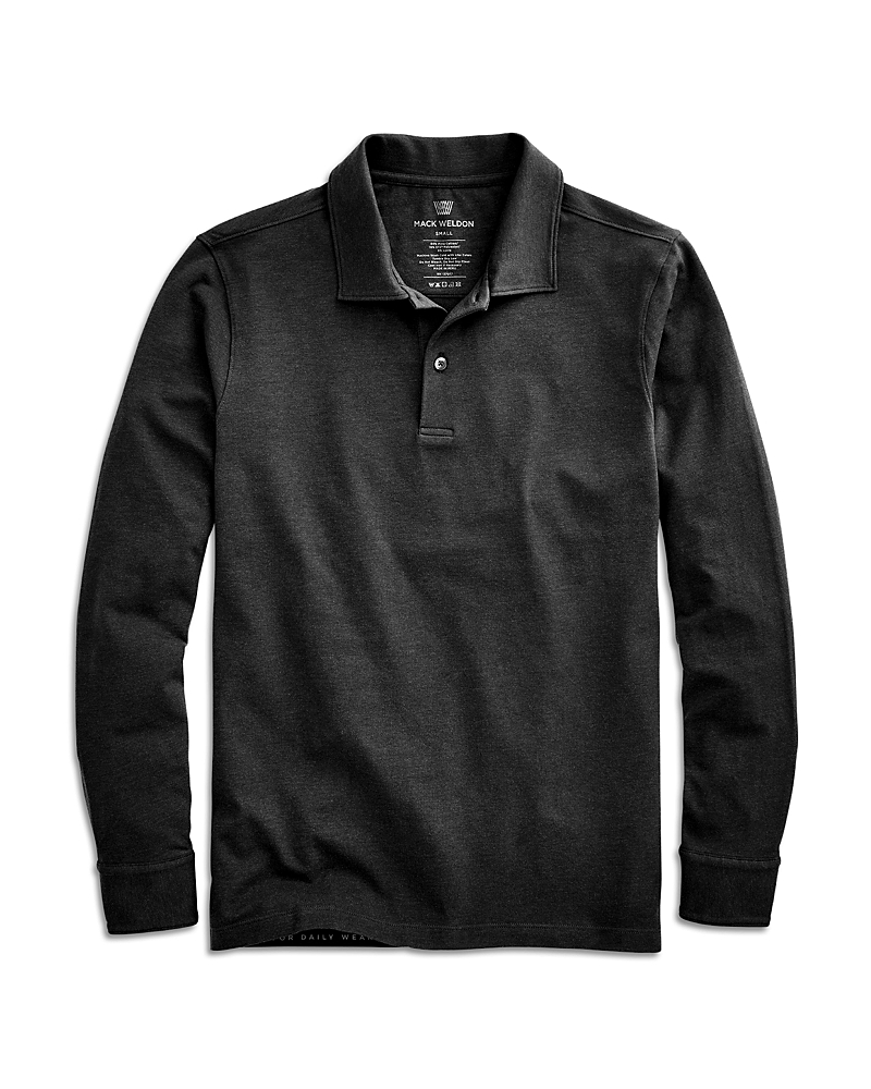 Mack Weldon - Silver Pima Cotton Long Sleeve Polo Shirt