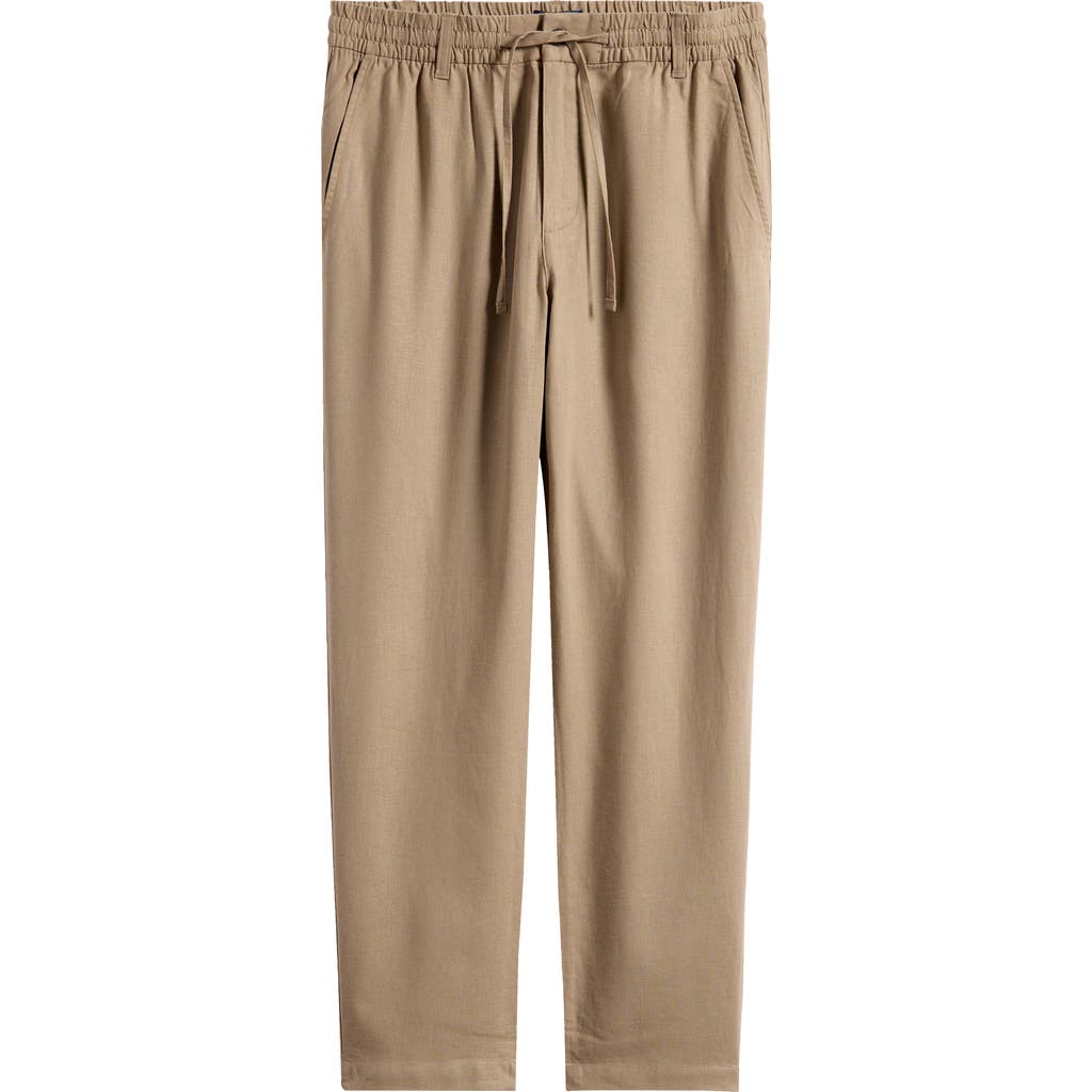 Mack Weldon Mack Weldon Straight Leg Linen Blend Drawstring Pants