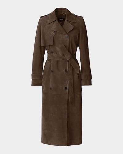 Mackage Gael Maxi Suede Trench Coat
