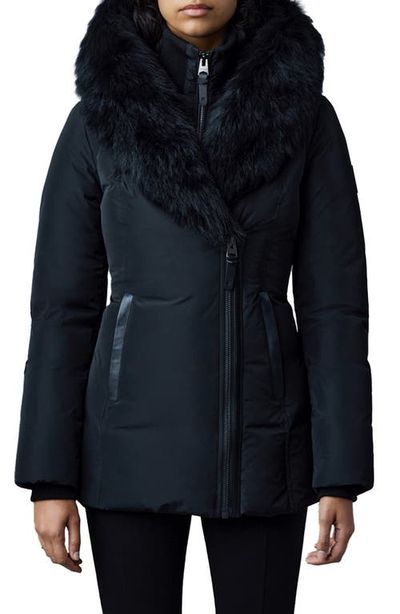 Mackage Mackage Adali Genuine Shearling Trim Down Jacket