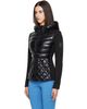MACKAGE MACKAGE Black AGATHA Quilted Mixed-Media Hooded Jacket - 5