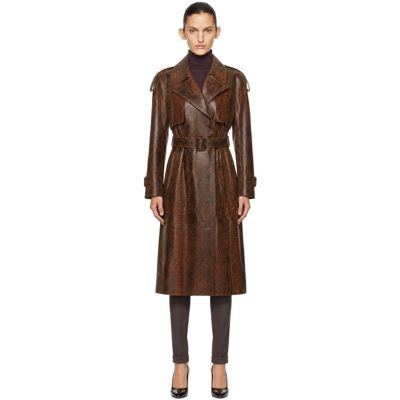 MACKAGE MACKAGE Brown CARMELA-SNK Leather Trench Coat