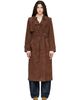 MACKAGE MACKAGE Brown Gael-SU Maxi Suede Trench Coat - 1