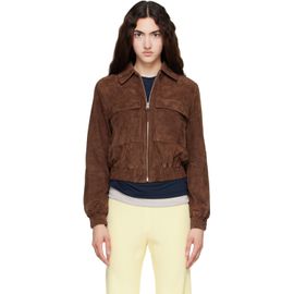 MACKAGE MACKAGE Brown Senka-SU Patch Pocket Suede Jacket