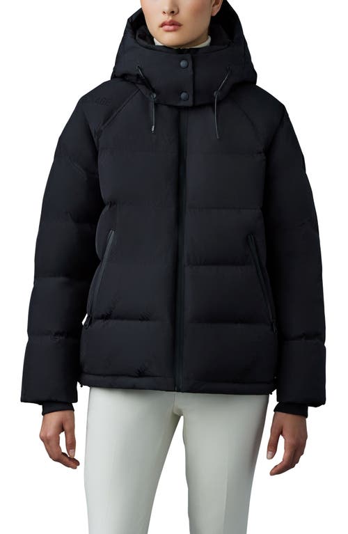 Mackage Mackage Edana City MG Logo Jacquard 800 Fill Power Down Puffer Coat with Removable Hood
