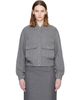 MACKAGE MACKAGE Grey JUNIPER-K Brushed Knit Bomber Jacket - 1