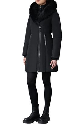 Mackage Mackage Kay Water Resistant Down Coat with Genuine Shearling Trim