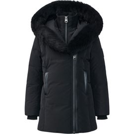 Mackage Mackage Kids' Leelee Faux Fur Trim Parka with Genuine Leather Trim