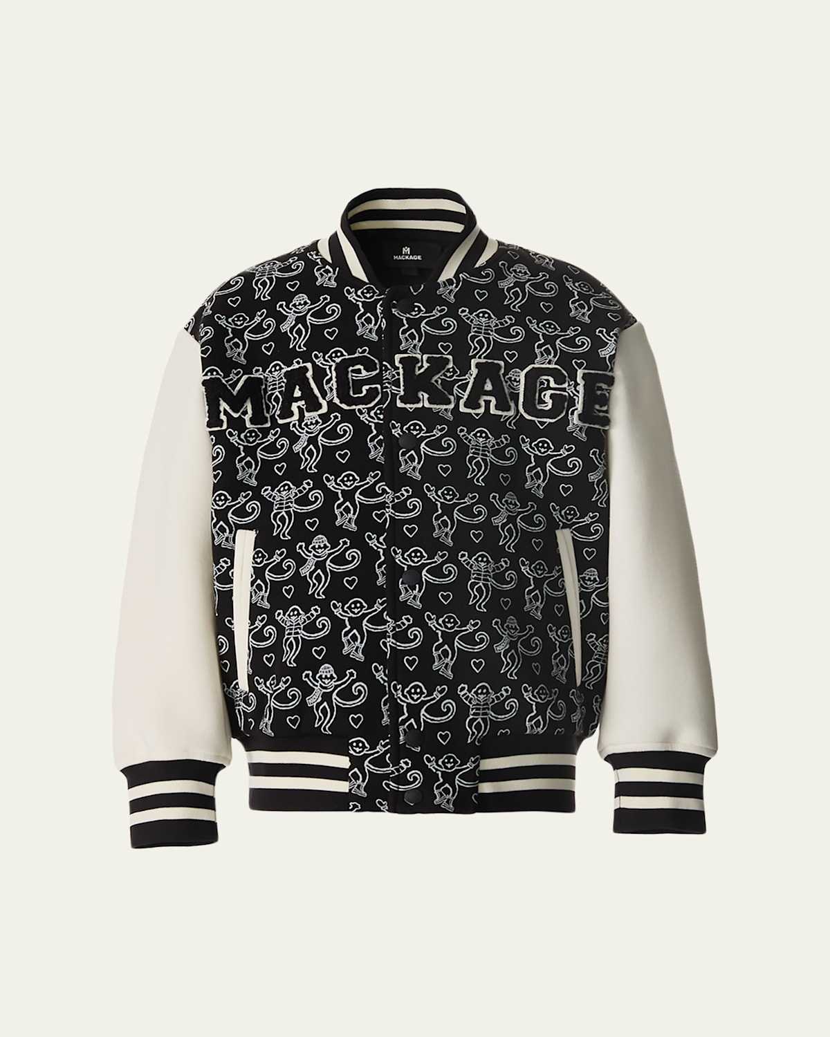Mackage x Roller Rabbit Kid's NELS Varsity Bomber Jacket