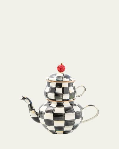 MacKenzie-Childs Courtly Check Enamel High Tea