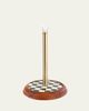MacKenzie-Childs Courtly Check Wood Paper Towel Holder - 1