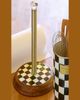 MacKenzie-Childs Courtly Check Wood Paper Towel Holder - 3