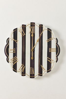 MacKenzie-Childs Courtly Stripe Wall Clock