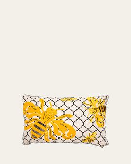 MacKenzie-Childs Queen Bee Outdoor Lumbar Pillow