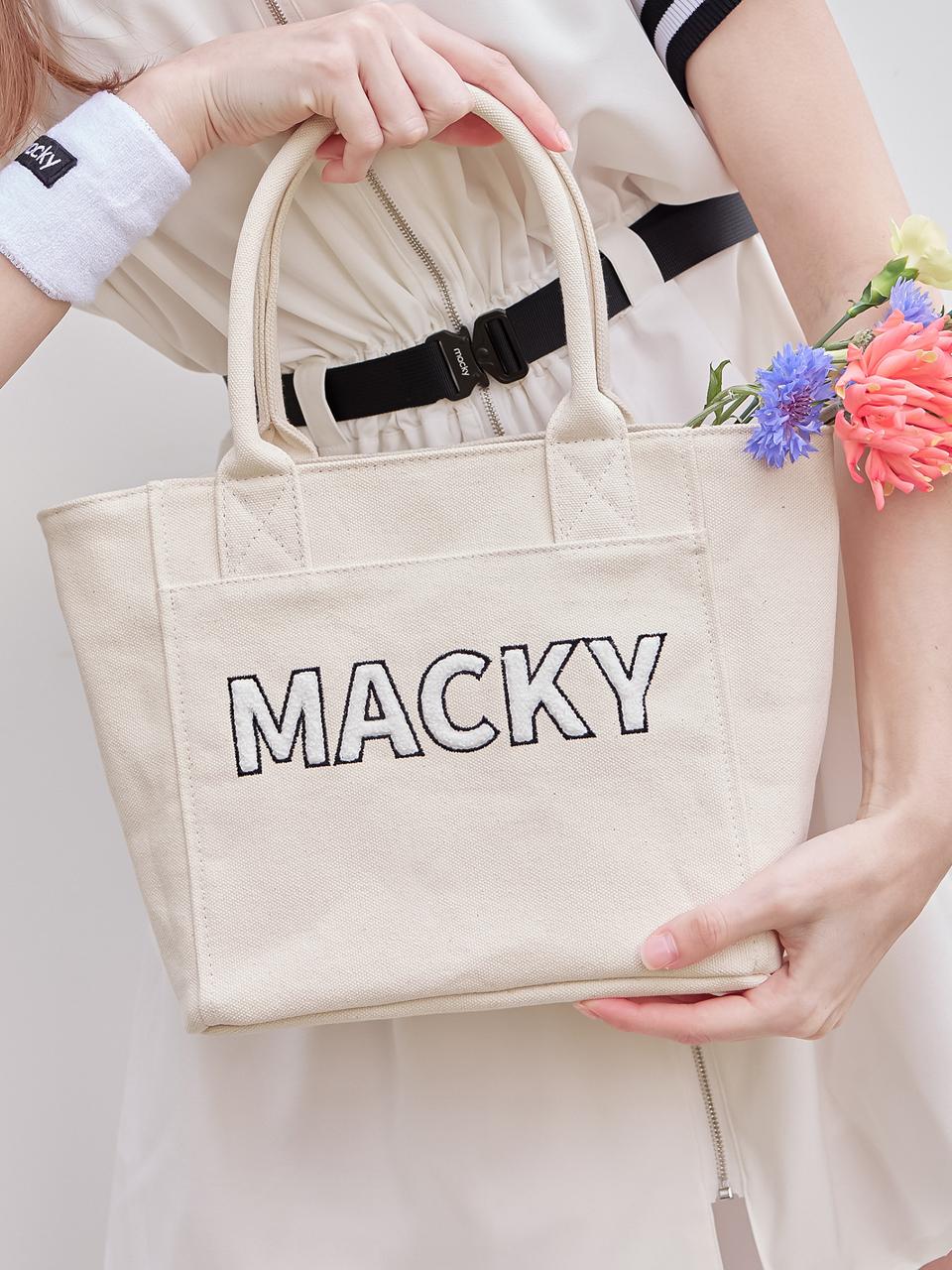 macky bookle field tote bag [WHITE]