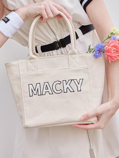 macky bookle field tote bag [WHITE]
