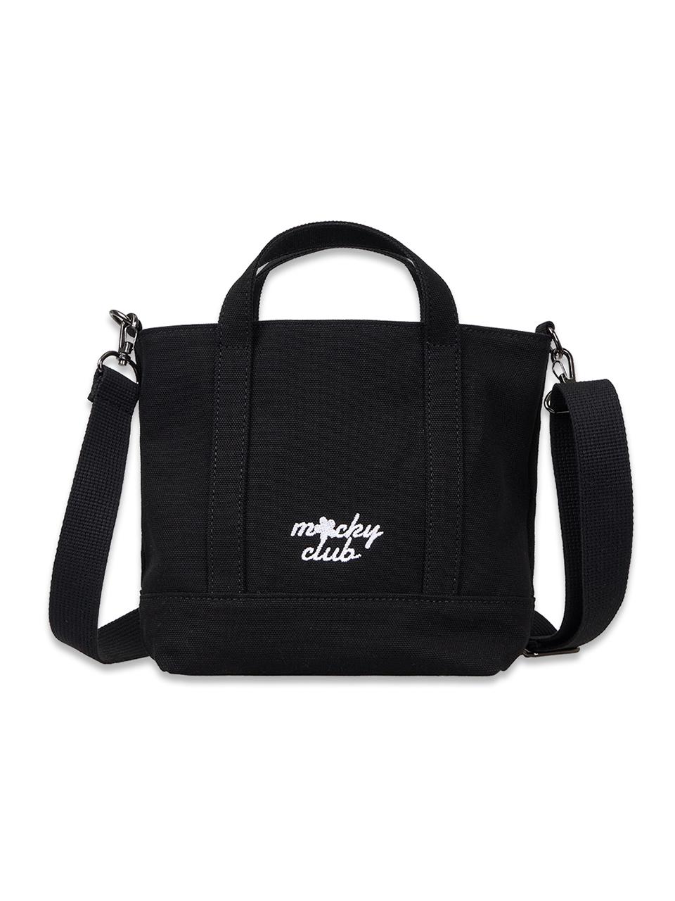 macky Canvas Sporty Tote Bag Black