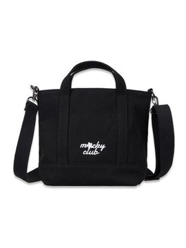 macky Canvas Sporty Tote Bag Black