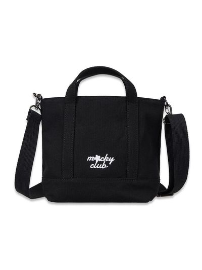 macky Canvas Sporty Tote Bag Black