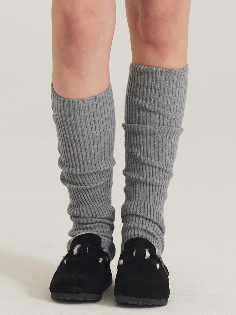 macky Cozy Knit Leg Warmers Accessories [Gray]