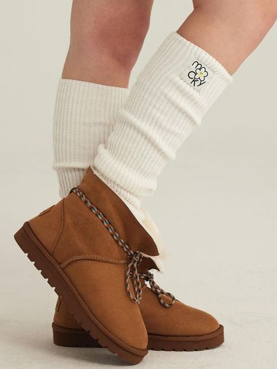 macky Cozy Knit Leg Warmers Accessories [Ivory]