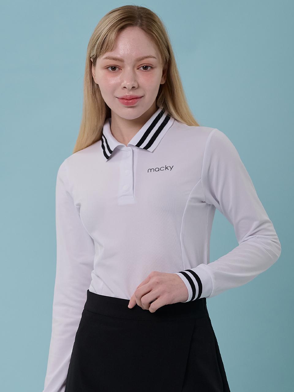 macky Lily Pique T-shirt Golf [White]