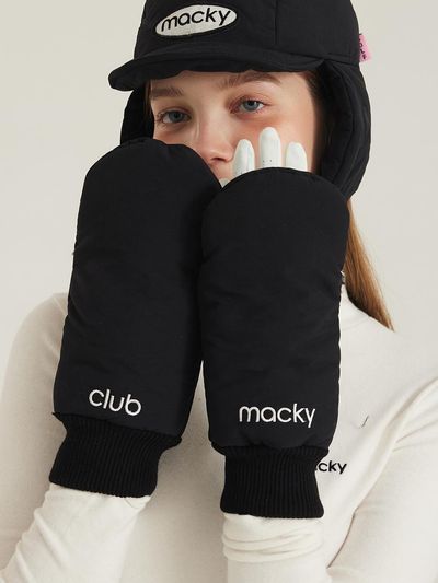 macky Logo Padded Gloves [Black]