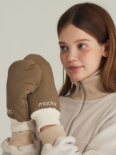 macky Logo Padded Gloves [Khaki]