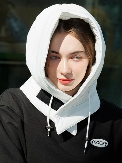 macky moss padding baraklava hat [white]