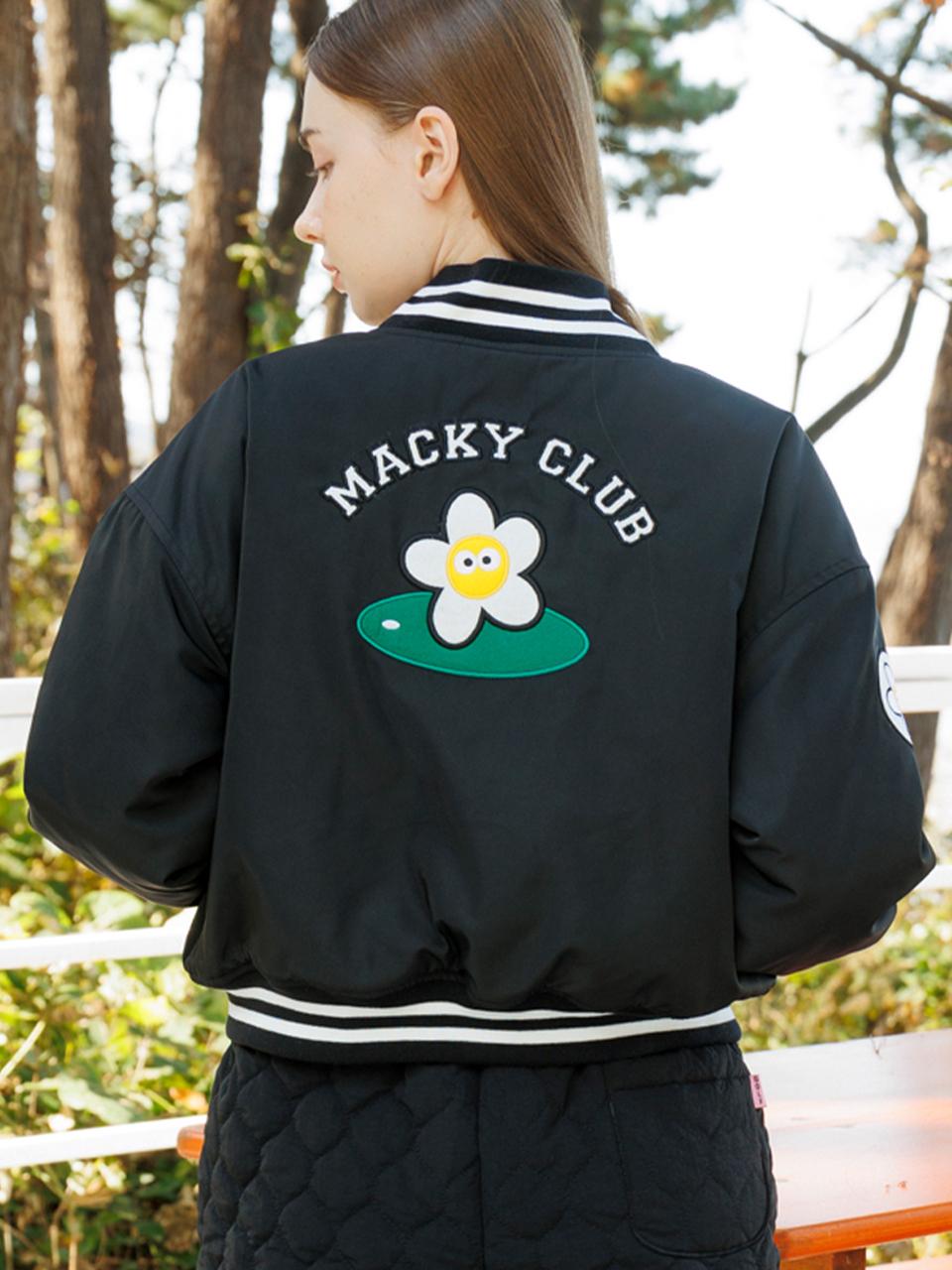 macky signature quilting varsity golf [black]