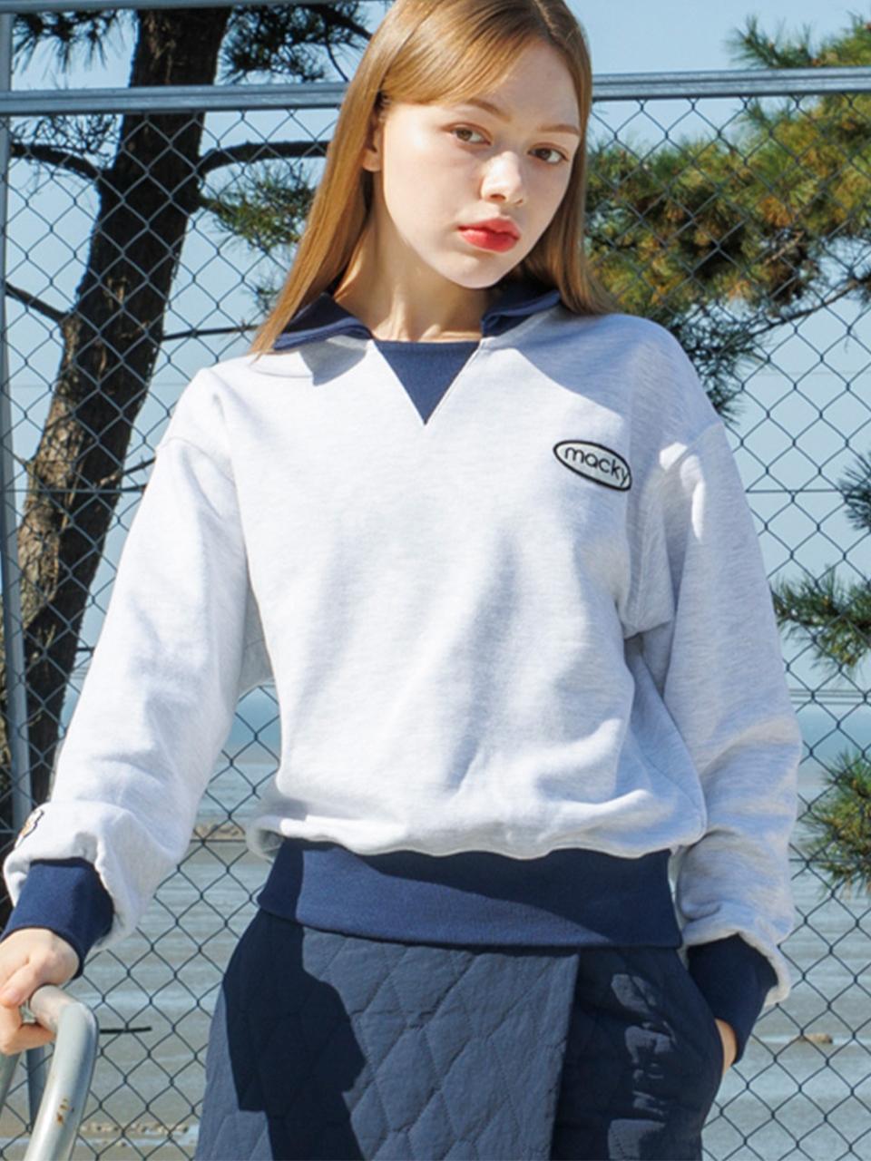 macky sporty max sweatshirt [light gray]
