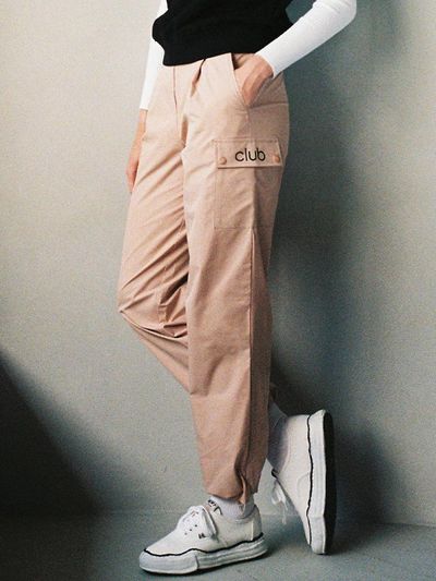 macky String Round Jogger Pants [Beige]