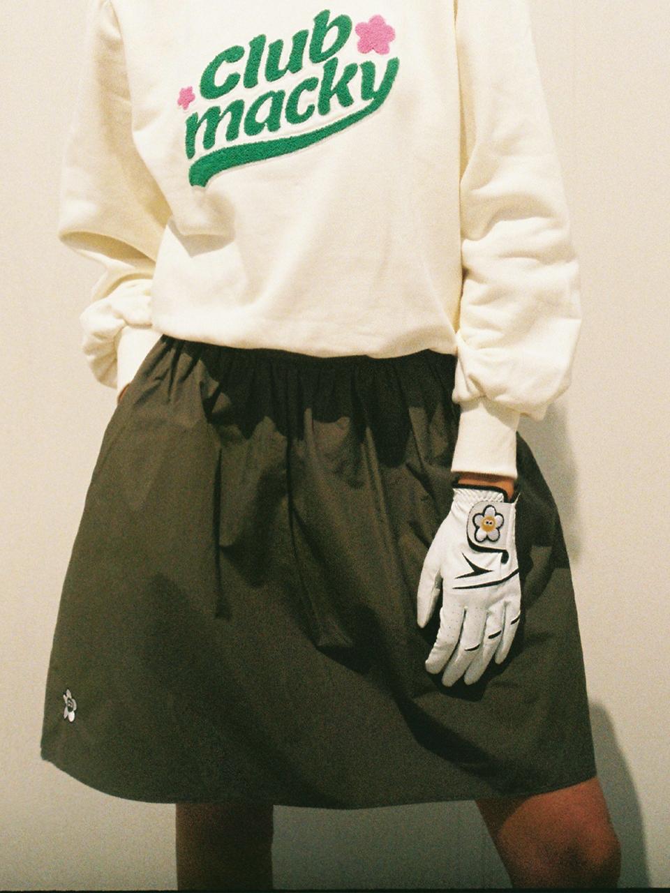 macky Unbalance Balloon Golf Skirt [Khaki]